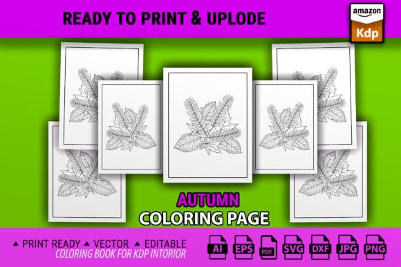 Autumn Coloring Book for Kdp Interior