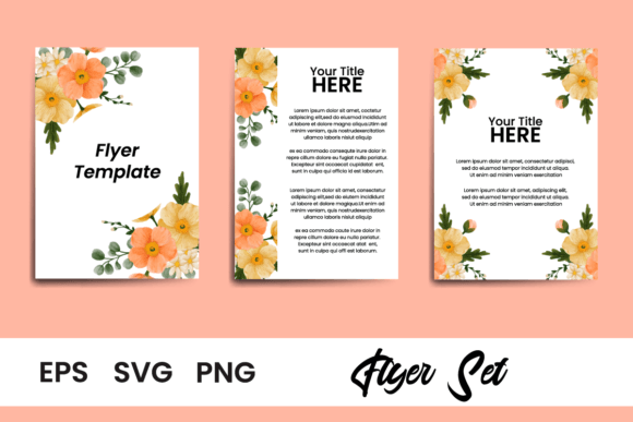 Brochure Flyer Poppies Flower Watercolor: Graphics and Print Templates