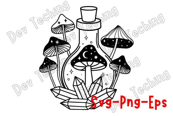Crystal Mushroom Svg Graphics and Crafts