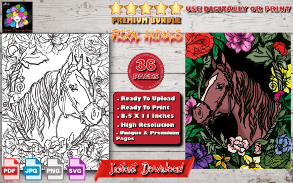 Cute Animals and Floral Designs Graphics