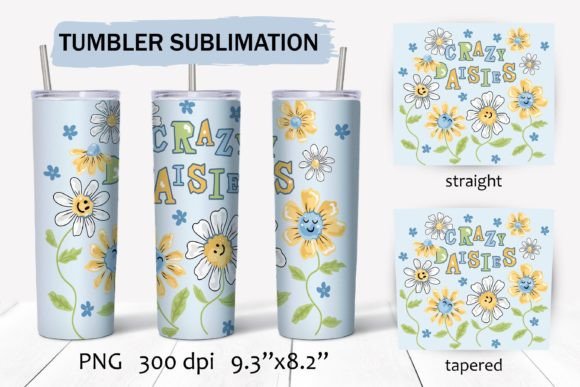 Daisies Sublimation Tumbler Wraps N2: Graphics for Crafts