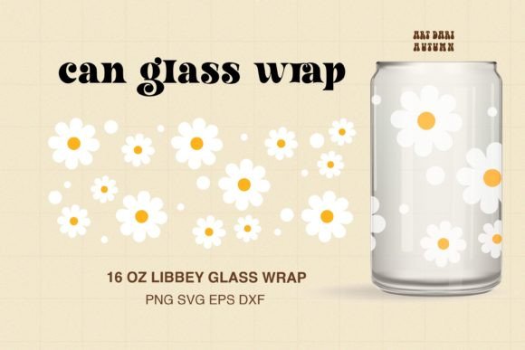 Daisy Libbey Can Glass SVG: Graphics & Crafts