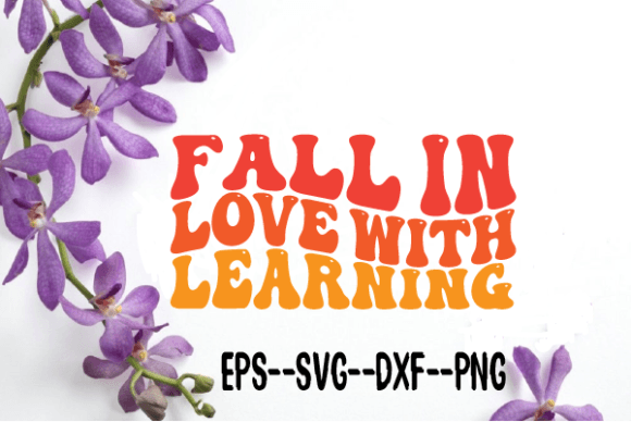 Fall in Love with Learning Retro Wavy Graphics