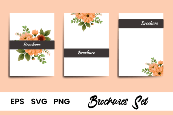 Flyer Template Dahlia Watercolor Flower: Graphics for Print Templates