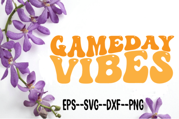 Gameday Vibes: Wavy Retro SVG for Graphics & Crafts