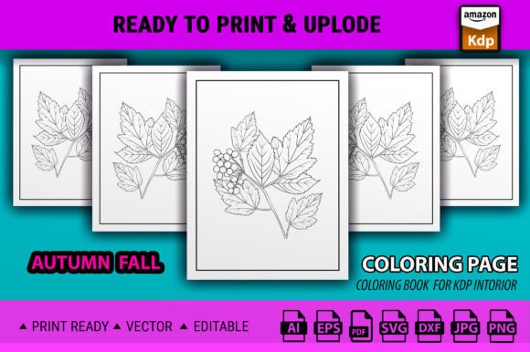 Hello Fall Coloring Pages Book Graphics
