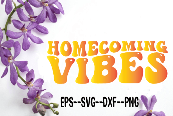 Homecoming Vibes: Wavy Retro SVG for Graphics & Crafts