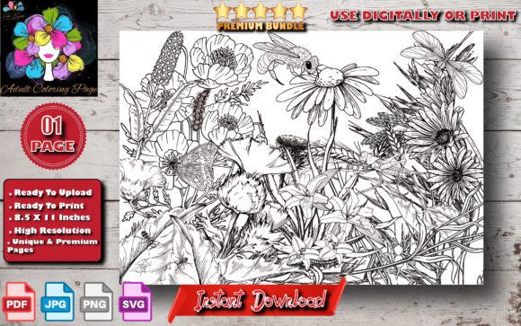 Wildflowers with Wonderful Insects Graphics