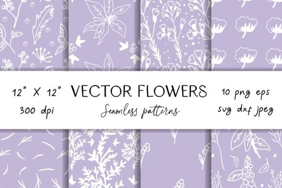 Winter Flora Seamless Pattern Branches
